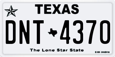 TX license plate DNT4370