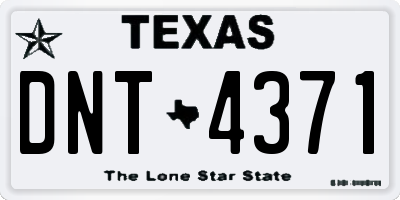 TX license plate DNT4371