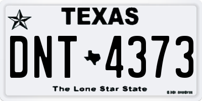 TX license plate DNT4373