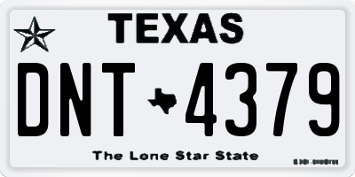 TX license plate DNT4379