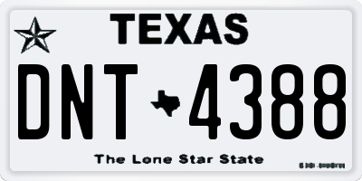 TX license plate DNT4388