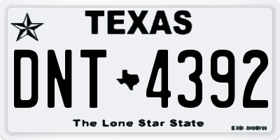TX license plate DNT4392