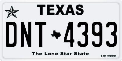 TX license plate DNT4393