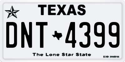 TX license plate DNT4399