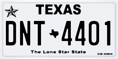 TX license plate DNT4401