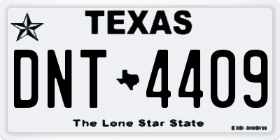 TX license plate DNT4409