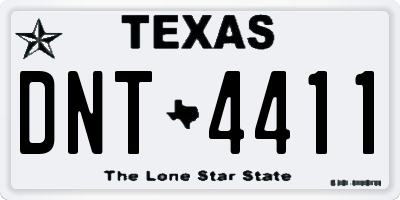 TX license plate DNT4411