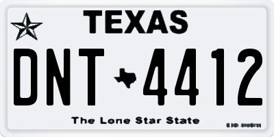 TX license plate DNT4412