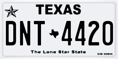 TX license plate DNT4420