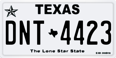TX license plate DNT4423