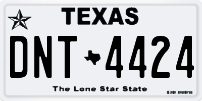 TX license plate DNT4424