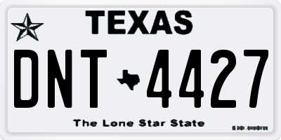 TX license plate DNT4427