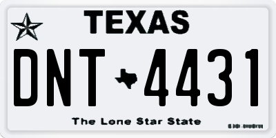 TX license plate DNT4431