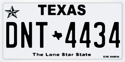 TX license plate DNT4434