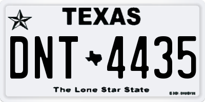 TX license plate DNT4435