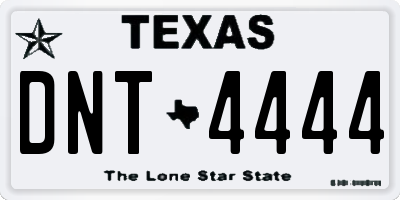 TX license plate DNT4444