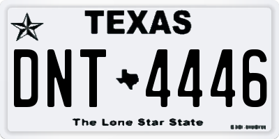 TX license plate DNT4446