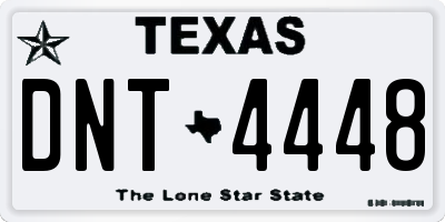 TX license plate DNT4448