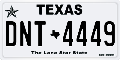 TX license plate DNT4449