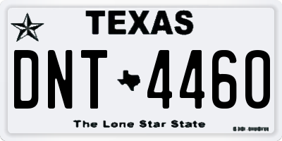 TX license plate DNT4460