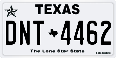 TX license plate DNT4462