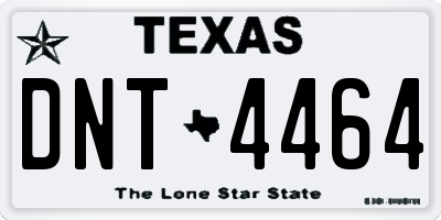 TX license plate DNT4464
