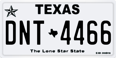 TX license plate DNT4466