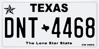 TX license plate DNT4468