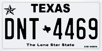 TX license plate DNT4469