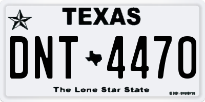 TX license plate DNT4470