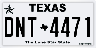 TX license plate DNT4471