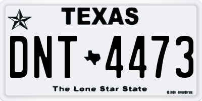 TX license plate DNT4473