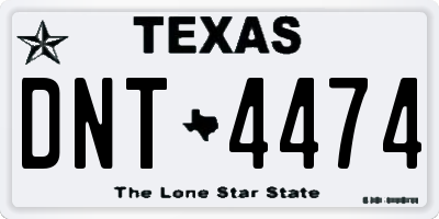 TX license plate DNT4474