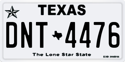 TX license plate DNT4476