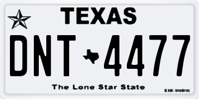 TX license plate DNT4477