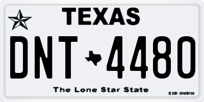 TX license plate DNT4480