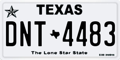 TX license plate DNT4483