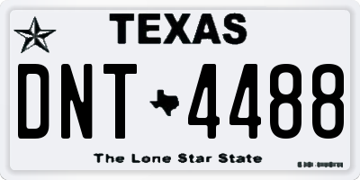 TX license plate DNT4488