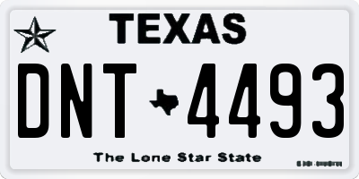 TX license plate DNT4493