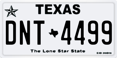 TX license plate DNT4499
