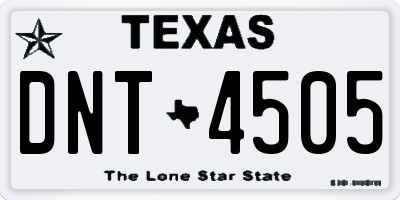 TX license plate DNT4505