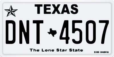 TX license plate DNT4507