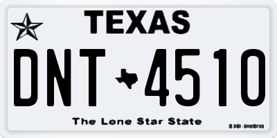 TX license plate DNT4510