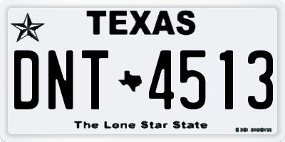 TX license plate DNT4513