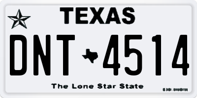 TX license plate DNT4514