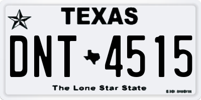 TX license plate DNT4515