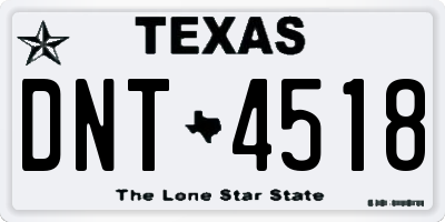 TX license plate DNT4518