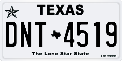 TX license plate DNT4519