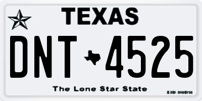 TX license plate DNT4525
