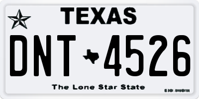 TX license plate DNT4526